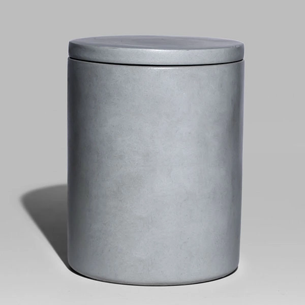 concrete candle jar