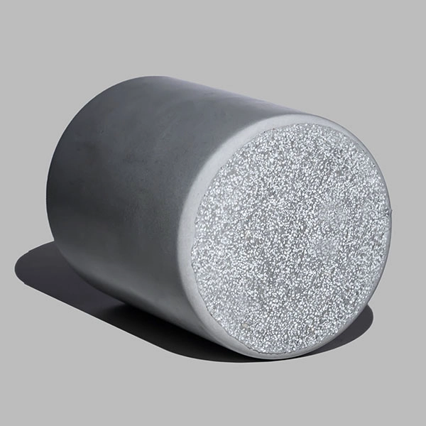 grey concrete candle holder with lid