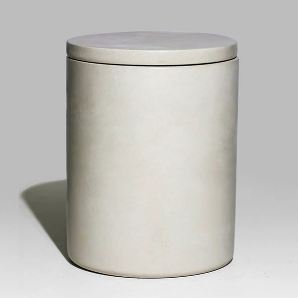 concrete candle jar