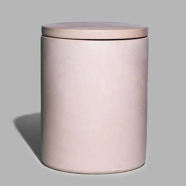 concrete candle jar