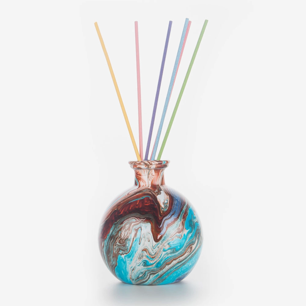 Botella difusora de vidrio Reed, acuarela artesanal, 200ml