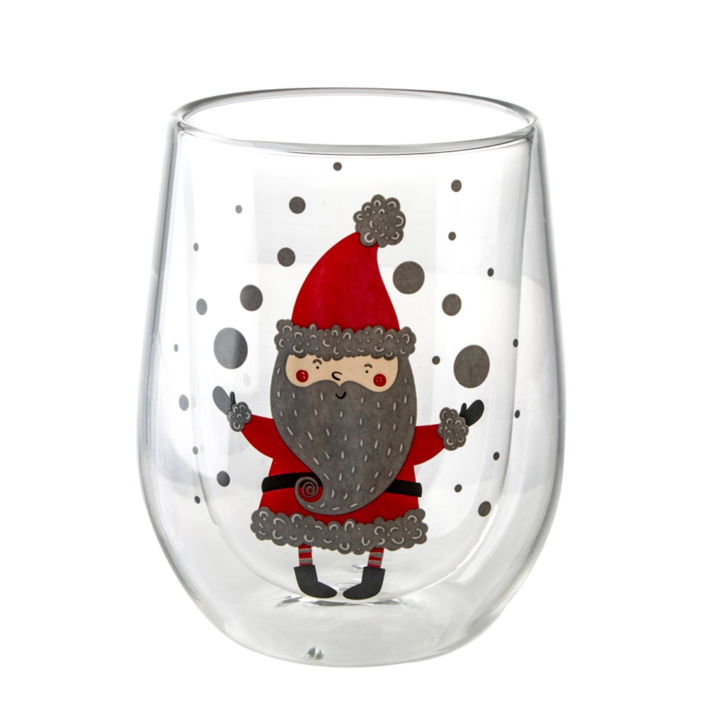 Borosilicate de vacances Borosilicate Double mur Café Café 14oz
