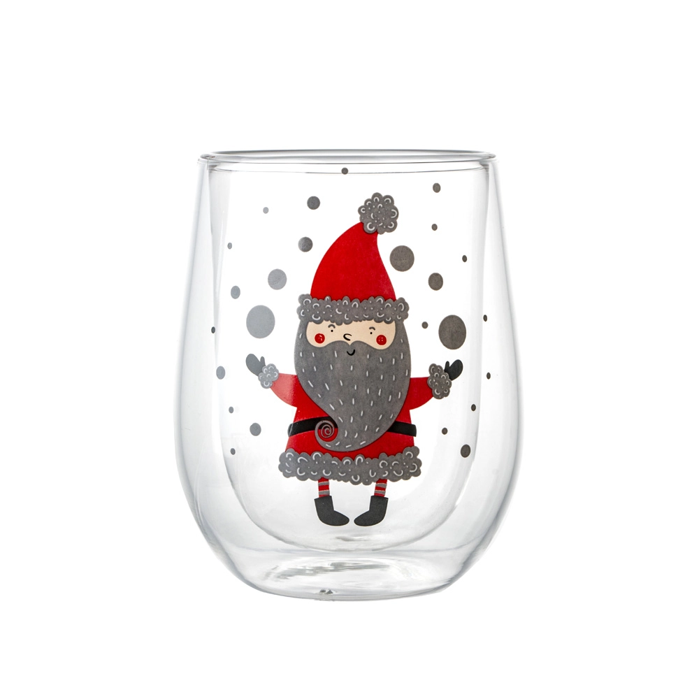 Borosilicate de vacances Borosilicate Double mur Café Café 14oz