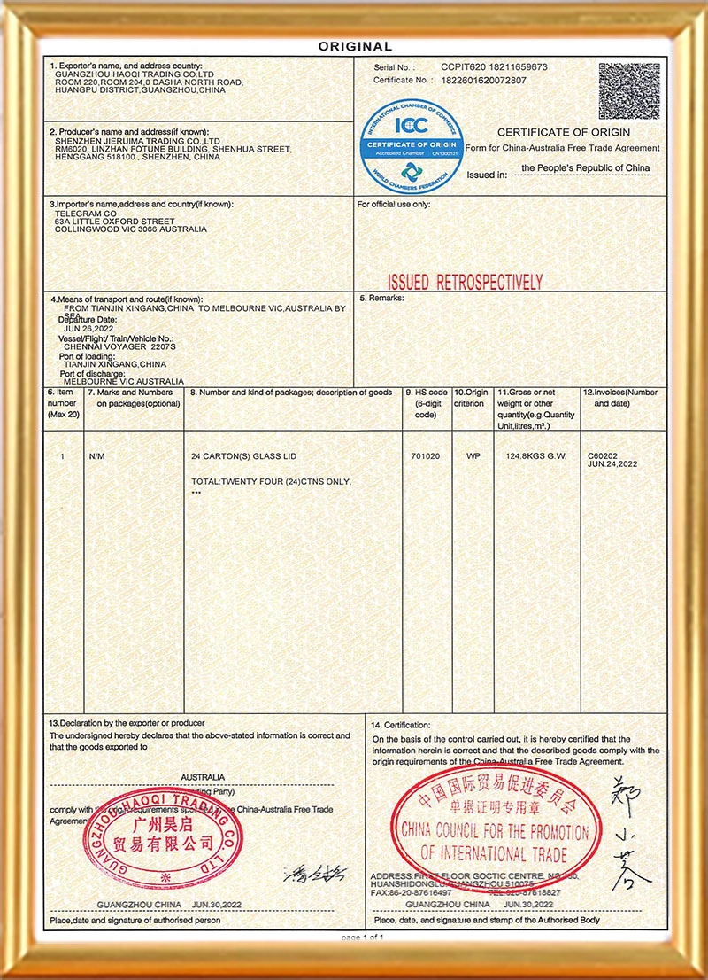 Certificato di origine