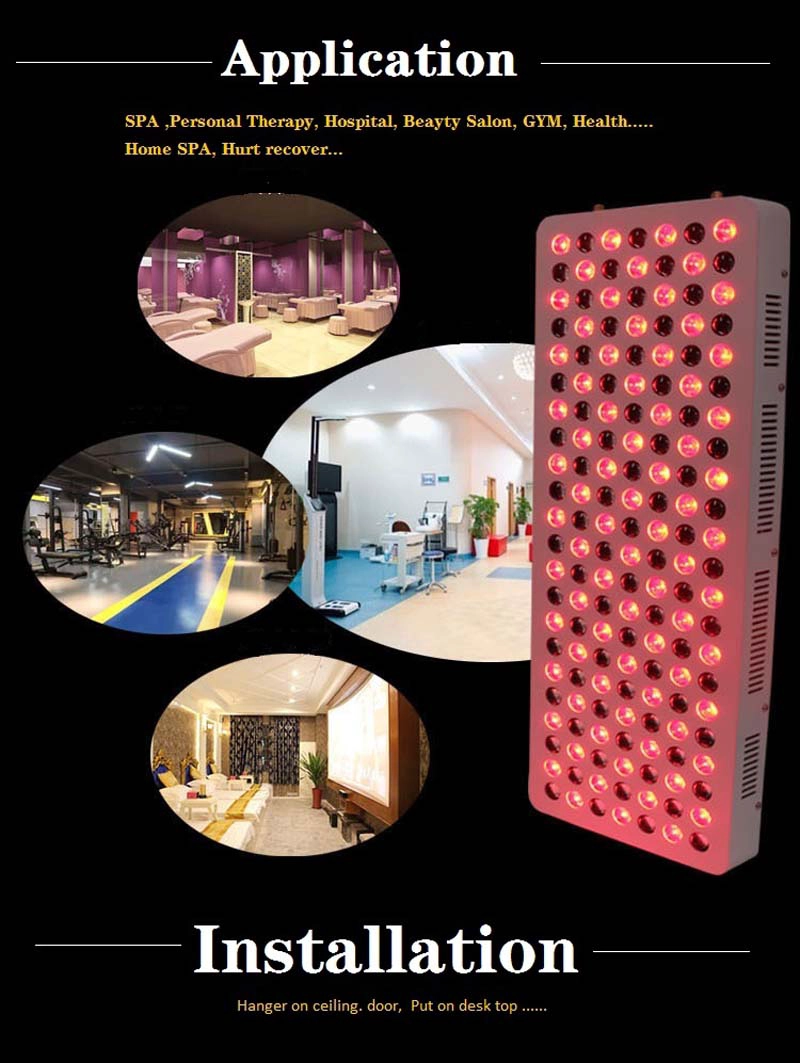 400w 800w 1000w Portable IR 660nm 850nm Dual Sad Red Near Infrared Light Therapy Lamp Light Led