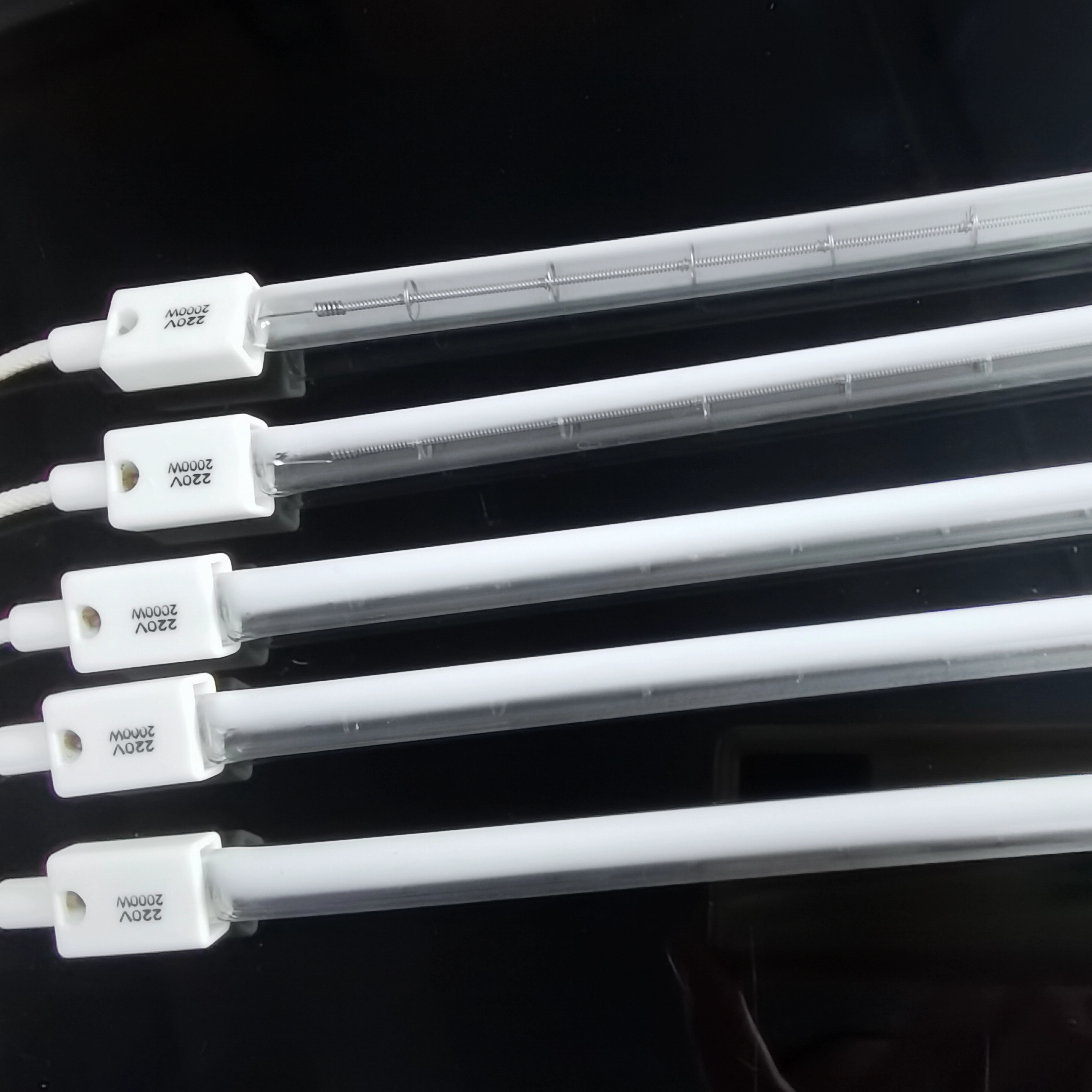 SK15 220V 2000W Quartz Milky Coating Infrared Fuser Lamps Halogen Heating Lamp for X-Ray Printer