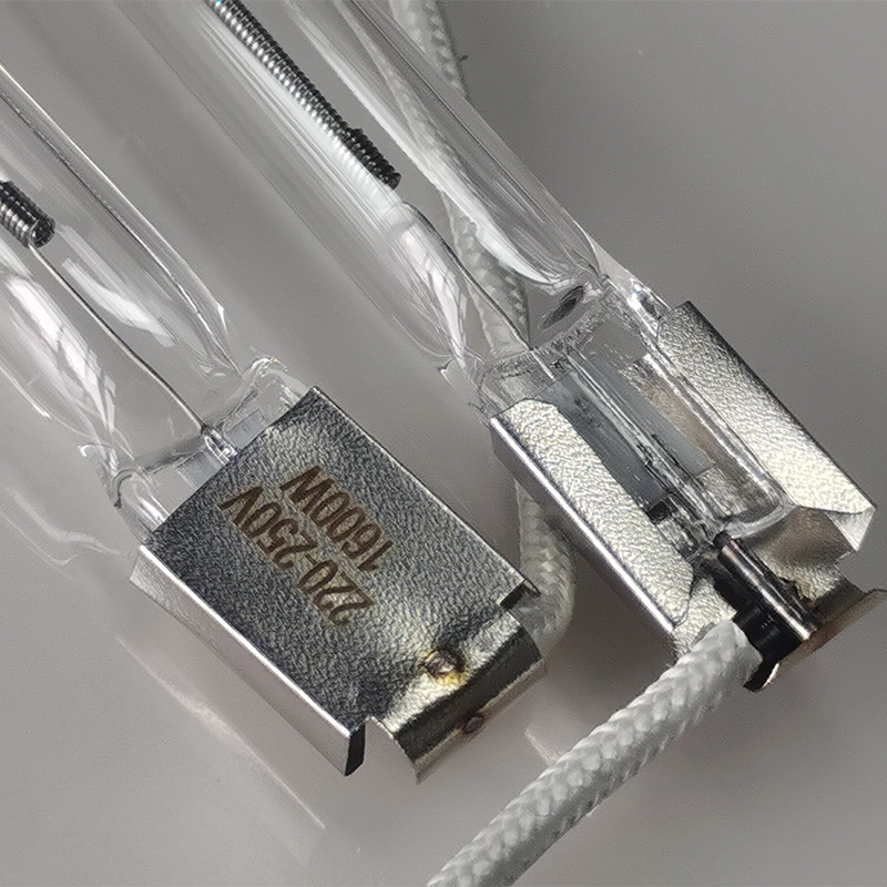 240V 2000W 半镀白色红外线卤素石英玻璃加热管烤面包机远红外加热管烘焙烤箱