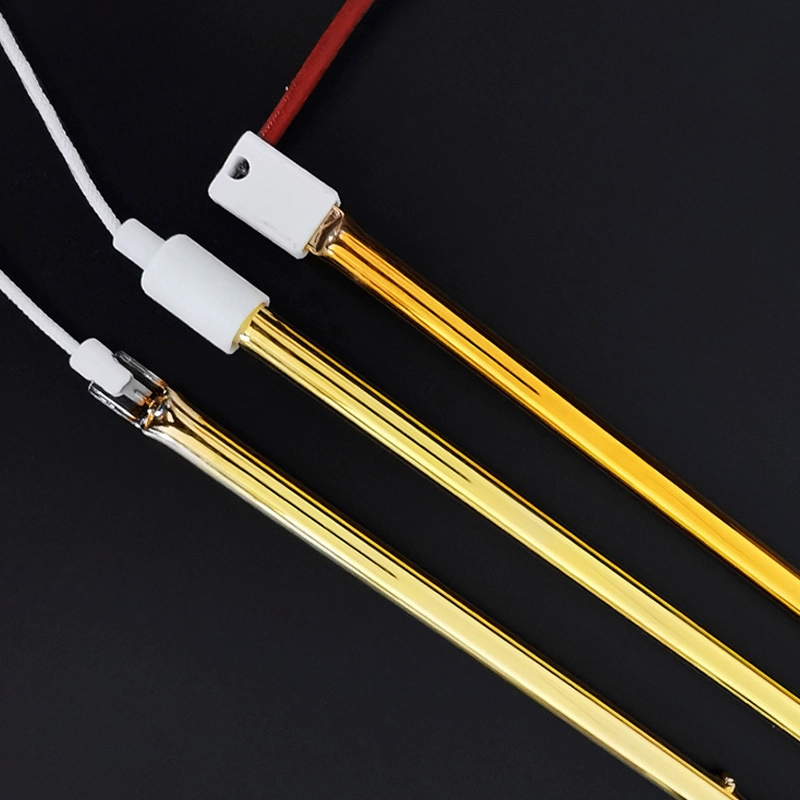Full Gold 220V Bathroom Heater Lamp Quartz Electric Heating Tube for Microwave Oven Sauna Heating Tubes Far Infrared