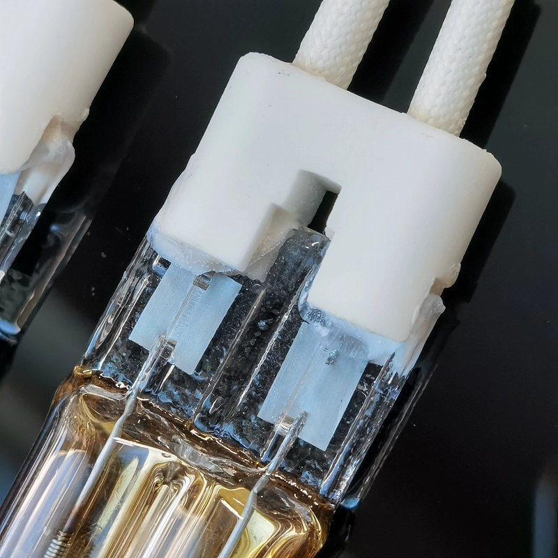Lampada riscaldante a infrarossi alogena al quarzo da 3000 W 1100 mm Riscaldatore IR a onde corte Tubo doppio al quarzo trasparente