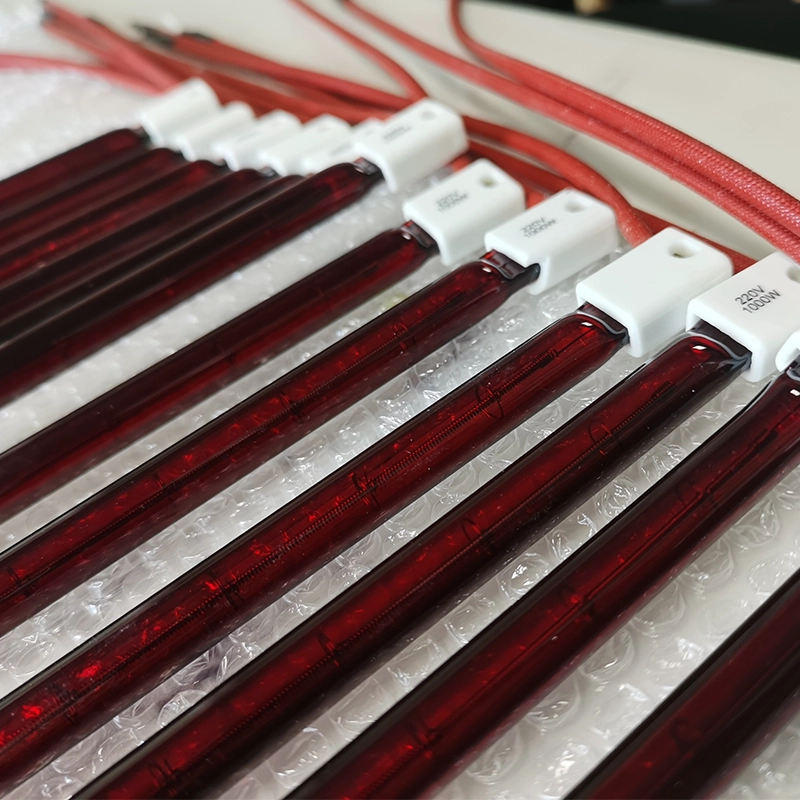 1300W Circle Halogen Infrared Heating Lamp Ruby Coated Tube Halogen Infrared Heater Lamp for Paint Curing