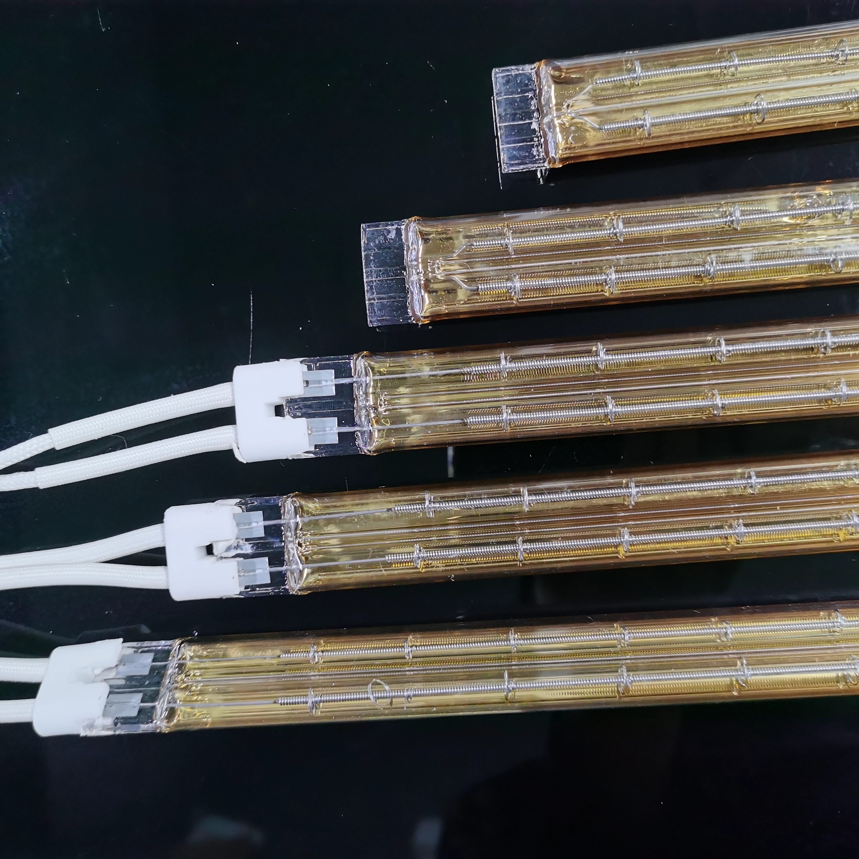 Lampada riscaldante a infrarossi alogena al quarzo da 3000 W 1100 mm Riscaldatore IR a onde corte Tubo doppio al quarzo trasparente