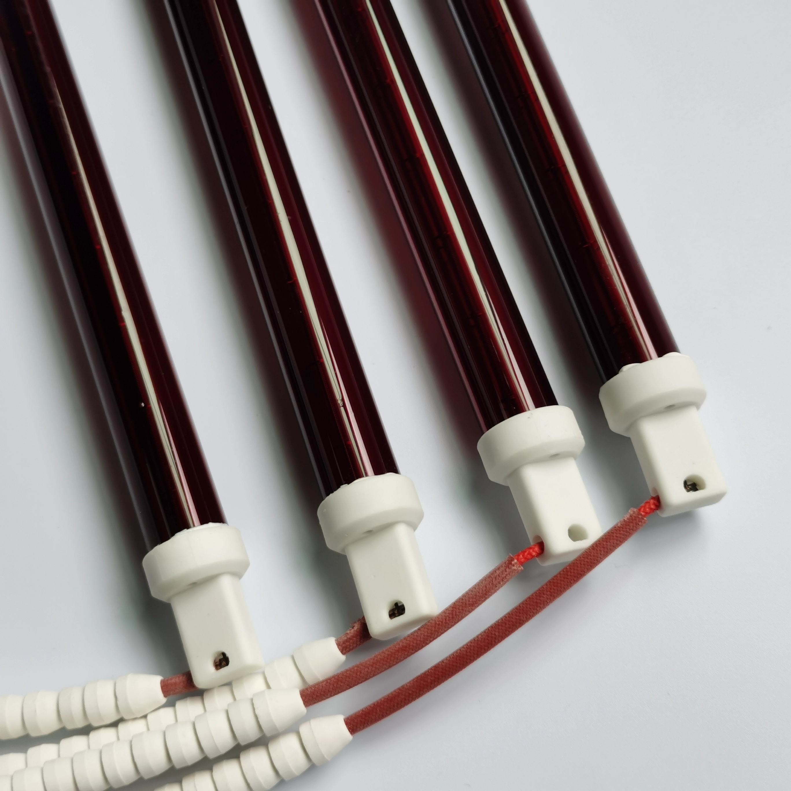 Manufacturer Ruby Red Quartz Heat Tube 900W 870mm 220V Far-infrared Heater Halogen Infrared Lamp