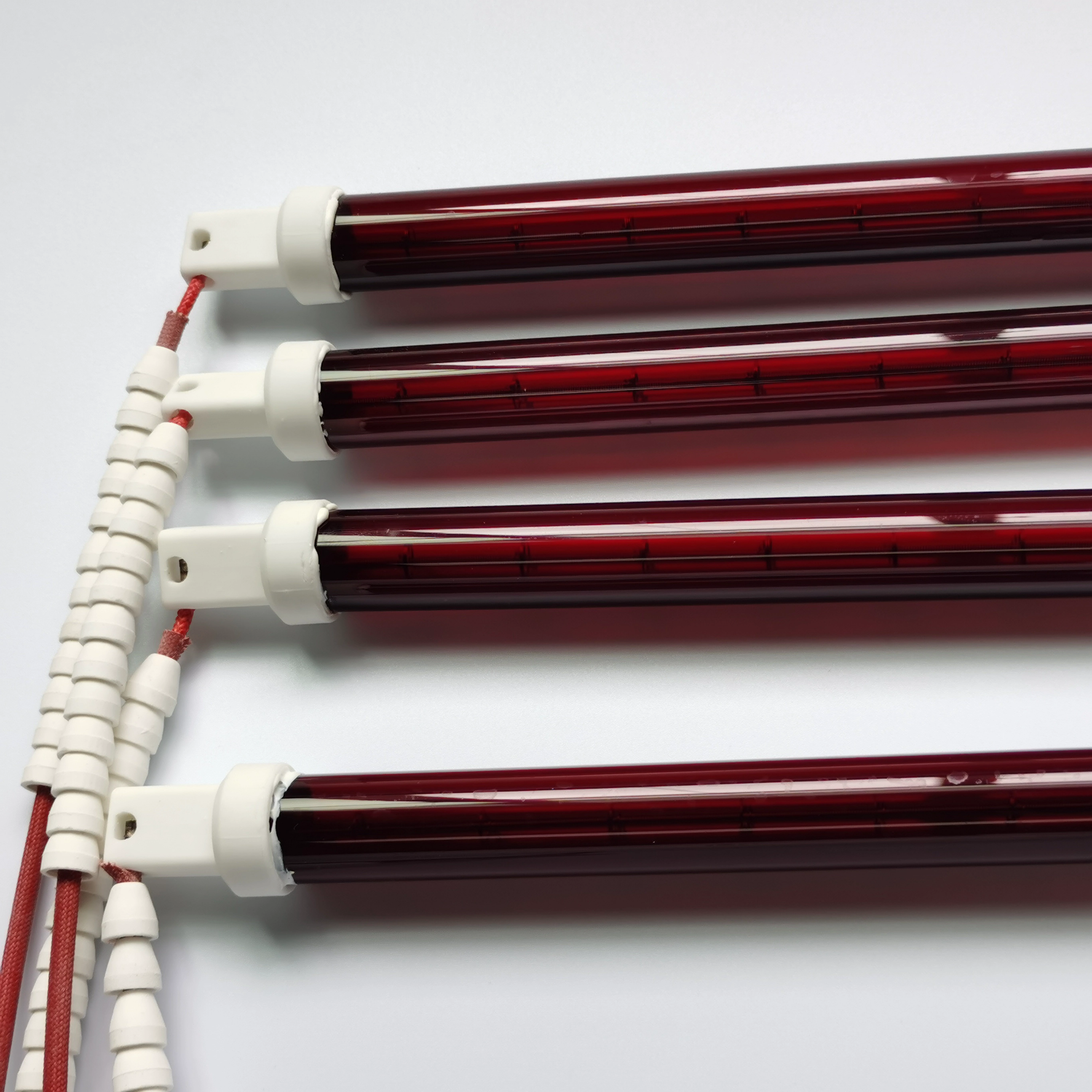 Manufacturer Ruby Red Quartz Heat Tube 900W 870mm 220V Far-infrared Heater Halogen Infrared Lamp