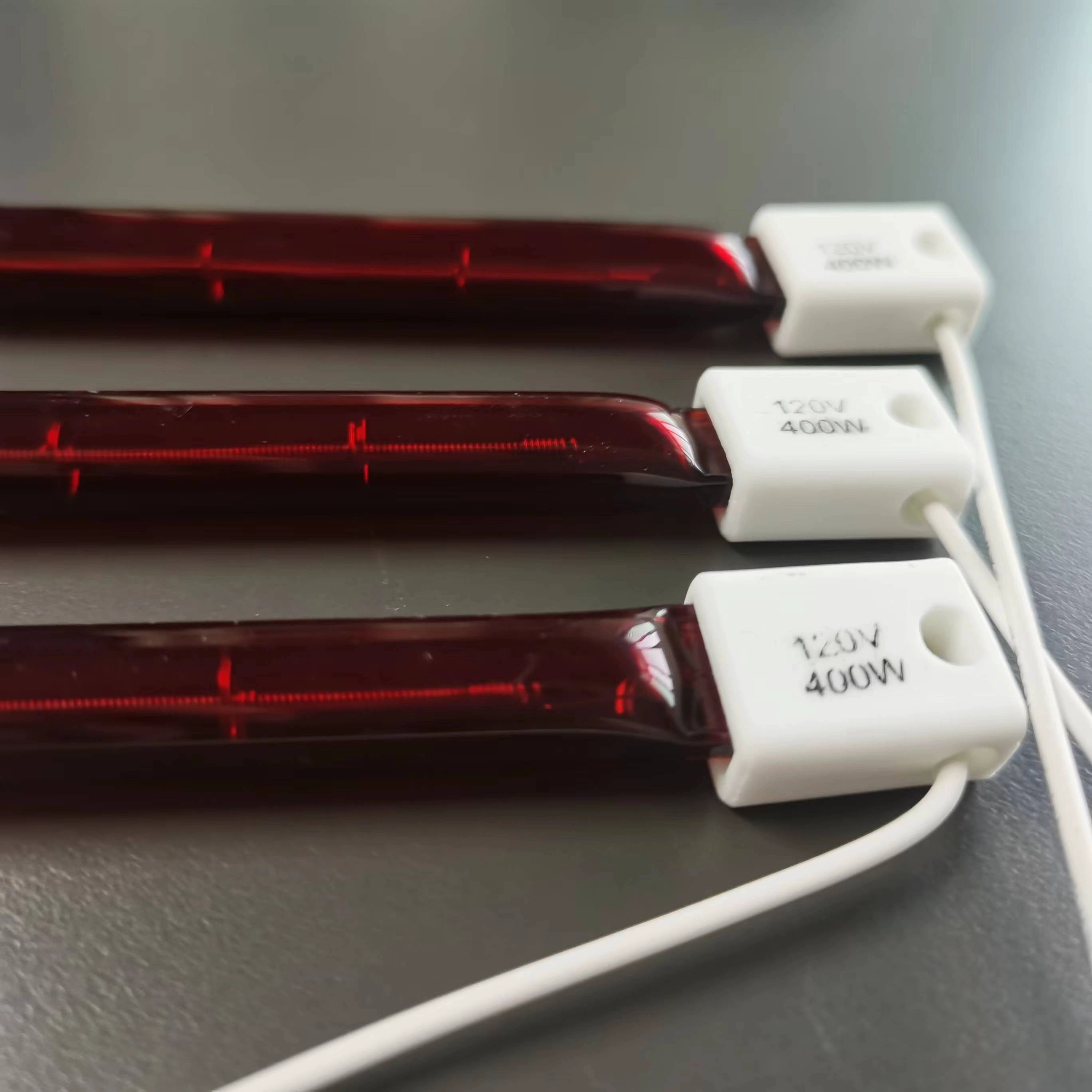 Ruby Fused Quartz Tubes Infrared Heat Lamp 450mm 1200w Quartz Infrared Heating Element