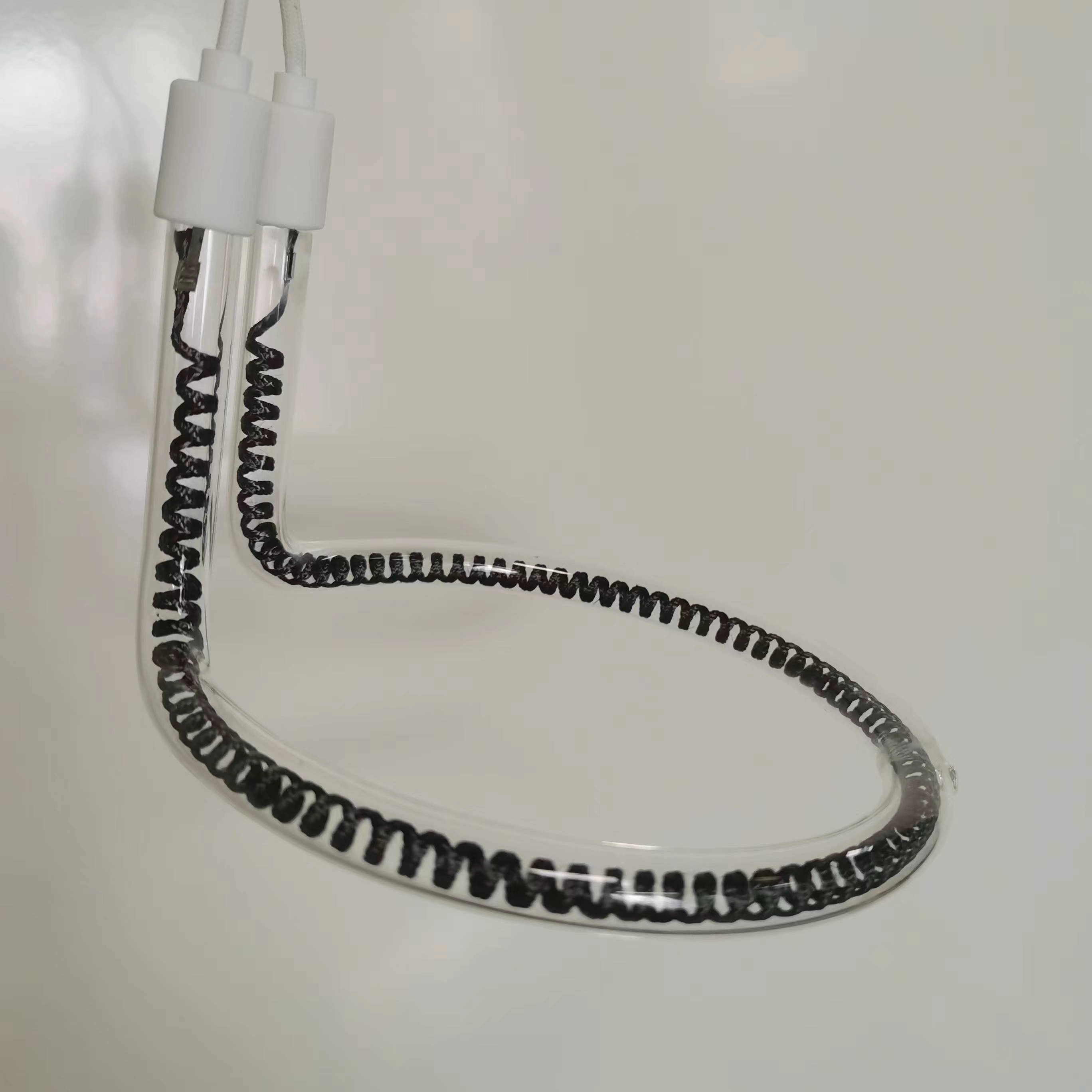 200 mm 400 V 1500 W 15 mm Rohrdurchmesser Kohlefaser Ω-förmiges Quarz-Heizrohr Kreisglas Quarzrohr-Heizelement