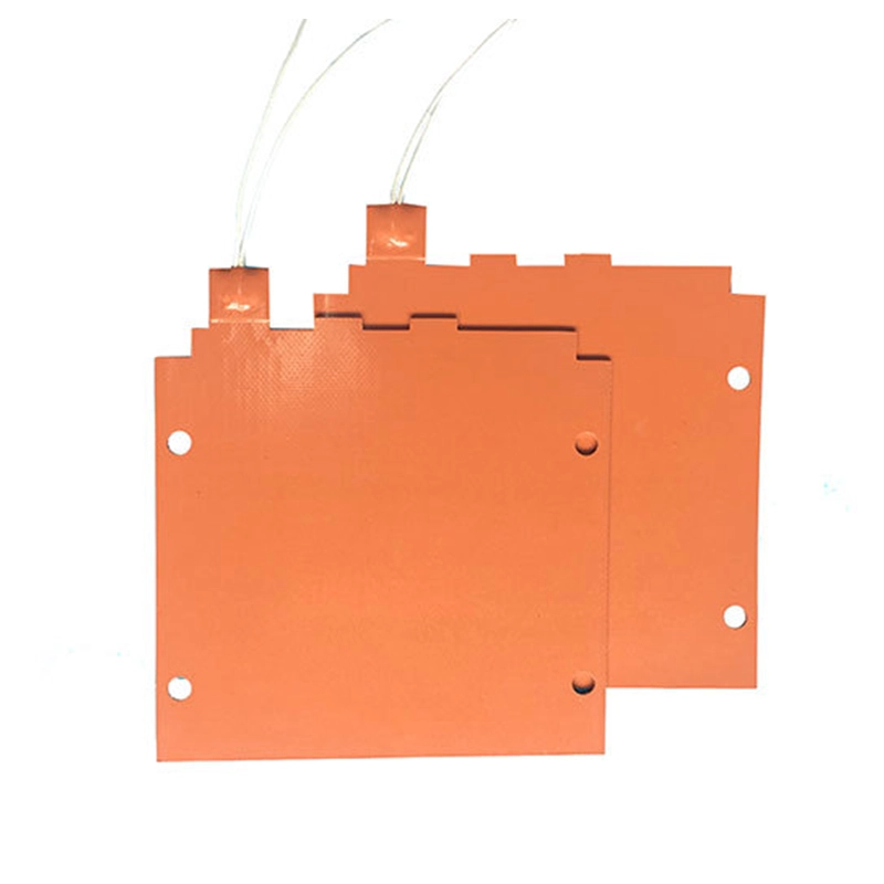 Elemento de almohadilla flexible industrial de hoja calefactora eléctrica de silicona personalizada para placa calefactora de impresión 3D