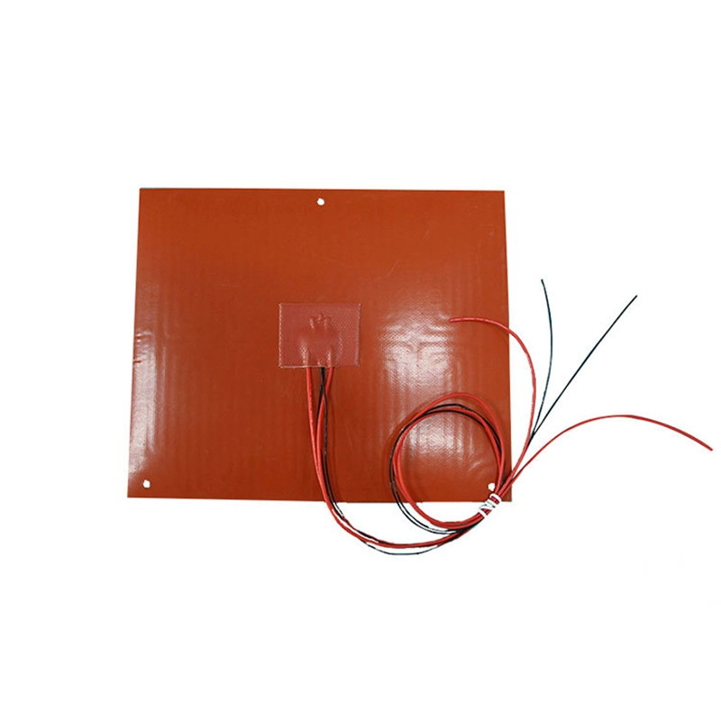 Elemento de almohadilla flexible industrial de hoja calefactora eléctrica de silicona personalizada para placa calefactora de impresión 3D