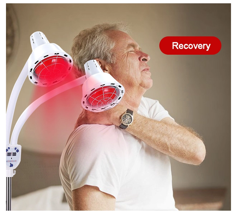 275W Double & Single Head Infrared Physical Therapy Lamps Infrared Red Light Therapy Heating Lamp