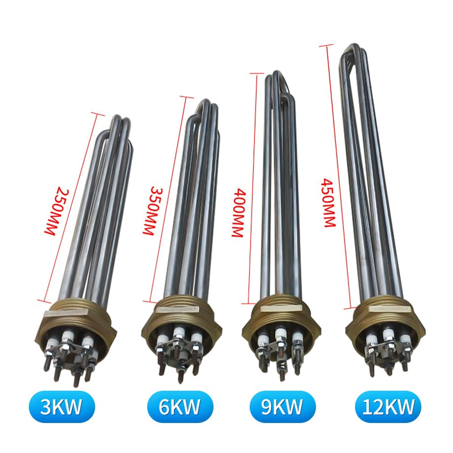 220V 3KW 280MM SS316 Electric Immersion Autoclave Heating Element Home Heater Parts Bain Marie Resistances