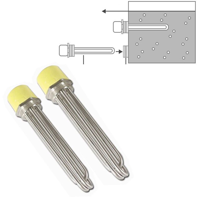 220V 3KW 280MM SS316 Electric Immersion Autoclave Heating Element Home Heater Parts Bain Marie Resistances
