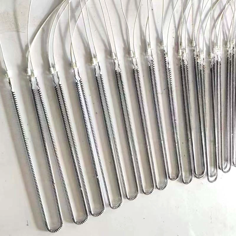 Lampada riscaldante a infrarossi al quarzo alogena in fibra di carbonio a forma di U per torrefazioni da forno
