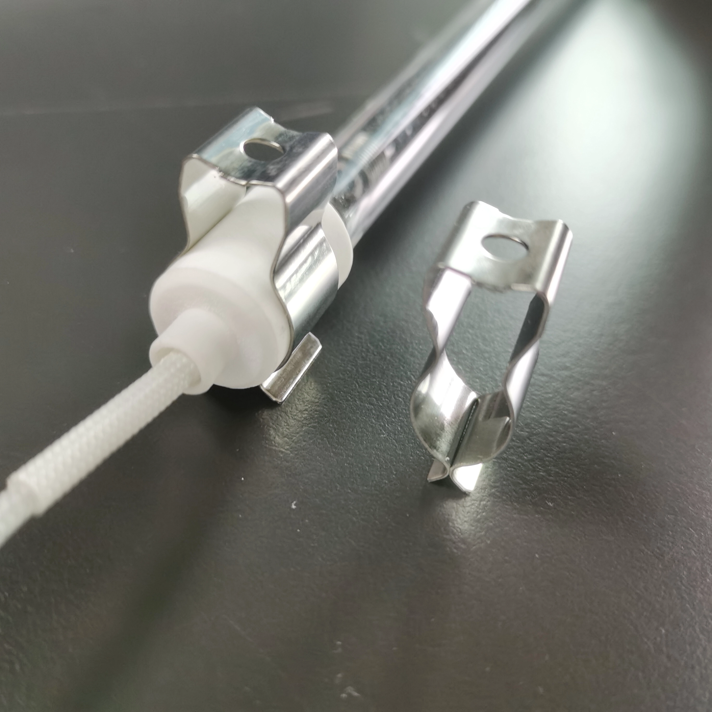 Ceramic Stainless Steel Clip for Carbon Fiber Heating Pipe Electric Heating Pipe Lamp Clip Durable and Practical