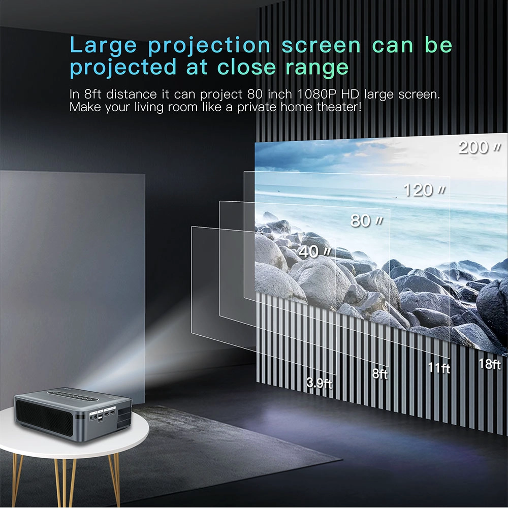 New Amlogic T972 Android 9.0 AC WiFi Ultra 8K Deconding Projection DLP Projector