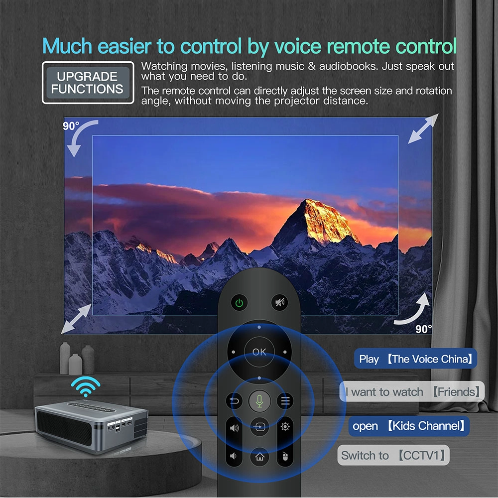 New Amlogic T972 Android 9.0 AC WiFi Ultra 8K Deconding Projection DLP Projector