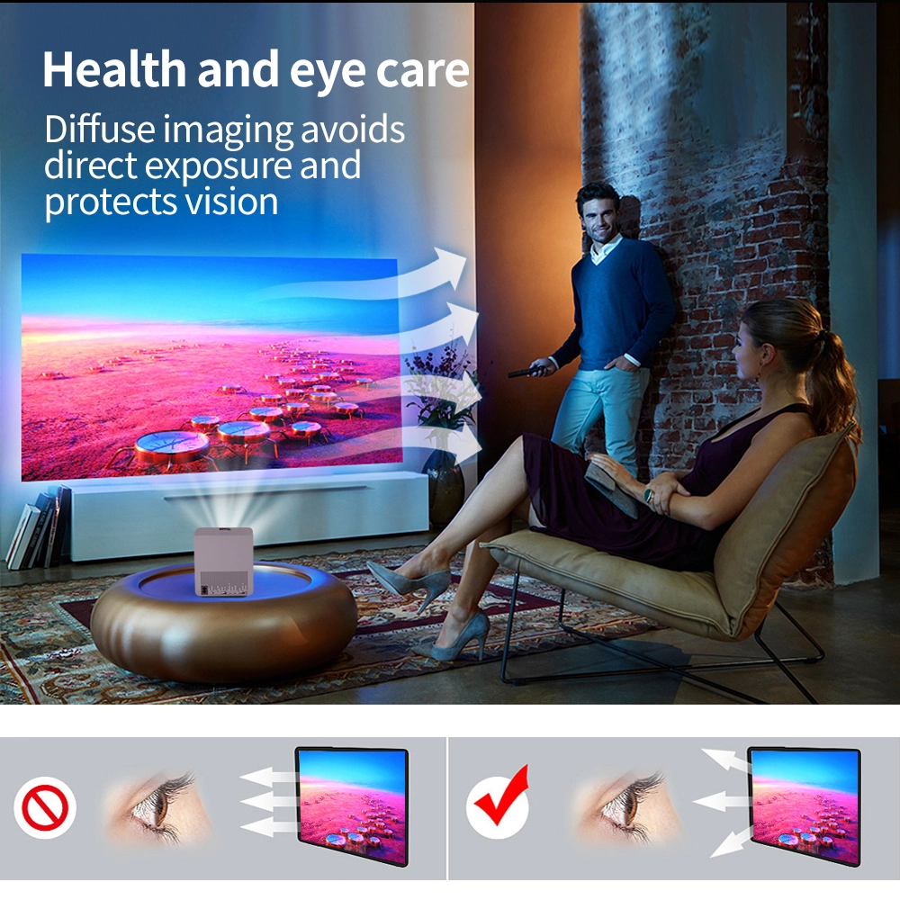 Android Smart WiFI Home Theater Full HD 1080P LCD Portable Projector