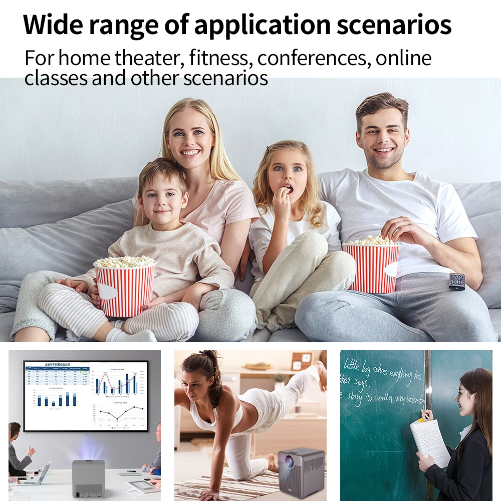 Android Smart WiFI Home Theater Full HD 1080P LCD Portable Projector