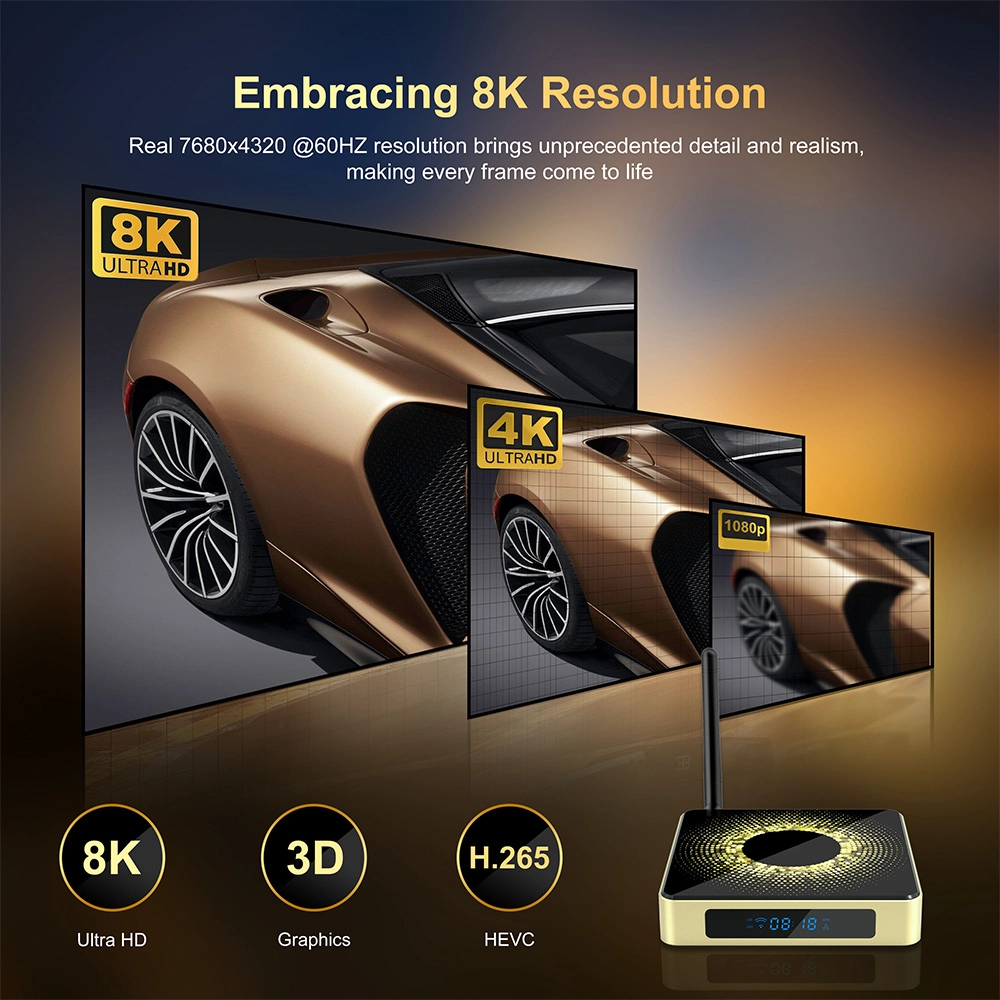 Android TV Box 4K with Amlogic S928X Chipset 8GB RAM