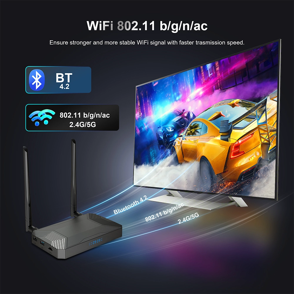 Amlogic S905X3 4G LTE Android TV Box with Dual WiFi 8K 4GB RAM 32GB ROM