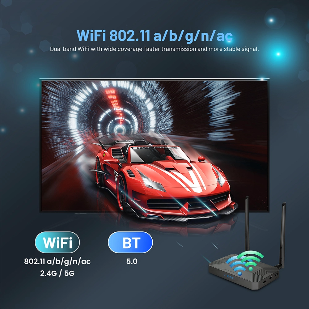Allwinner H618/H313 Quad Core Android 10 Dual WiFi 4K UHD 4G LTE Set Top Box