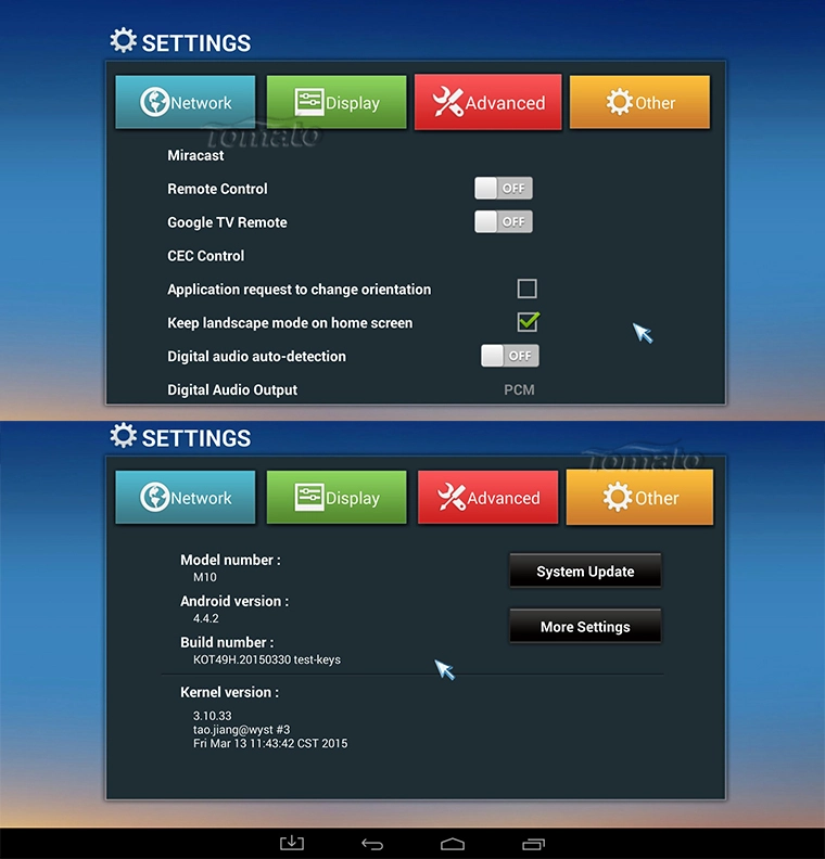 M10 TV Box 2016 Hottest Product OTT TV Box Android 4.4 OTA 4K2K Kodi 15.2 Preinstalled Amlogic S812 TV Box TM10