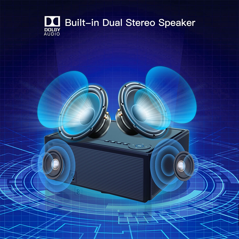 Smart Auto Focus Android TV OS Projector with 5G WiFi Bluetooth Native 1080P Home Movie Projector
