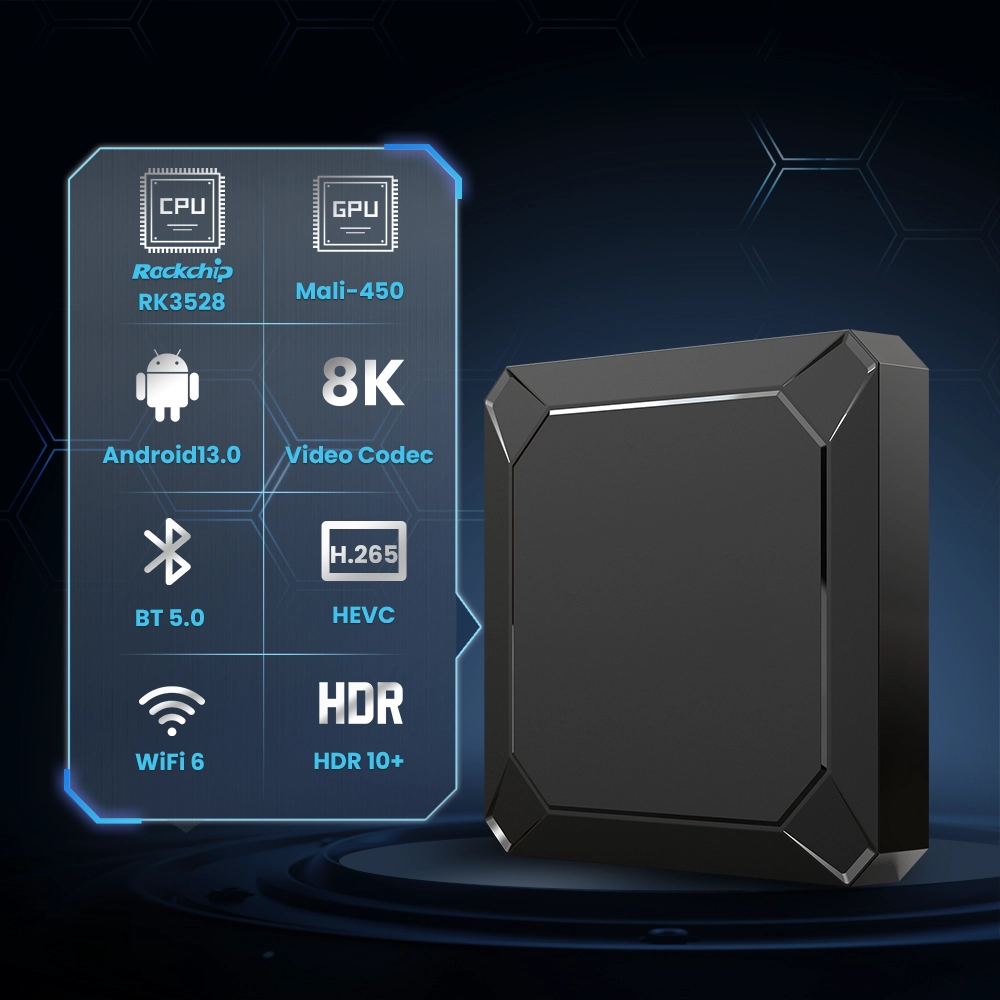Rockchip Quad Core OTT TV Box | Android 13 8K Ultra HD Streaming Media Player | SZTomato