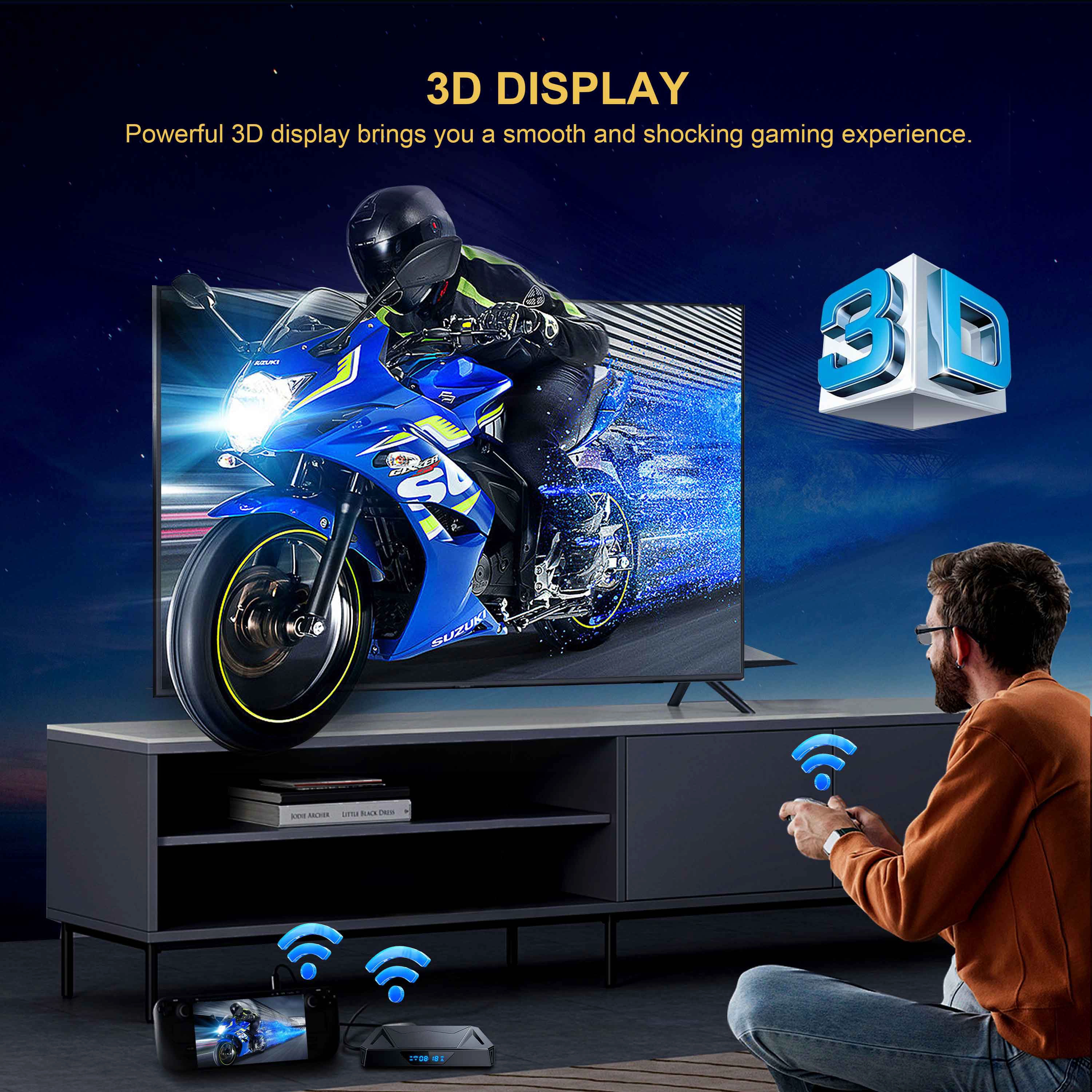 Powerful Octa Core OTT TV Box with Android 14, 4GB RAM, and 32GB Storage 
