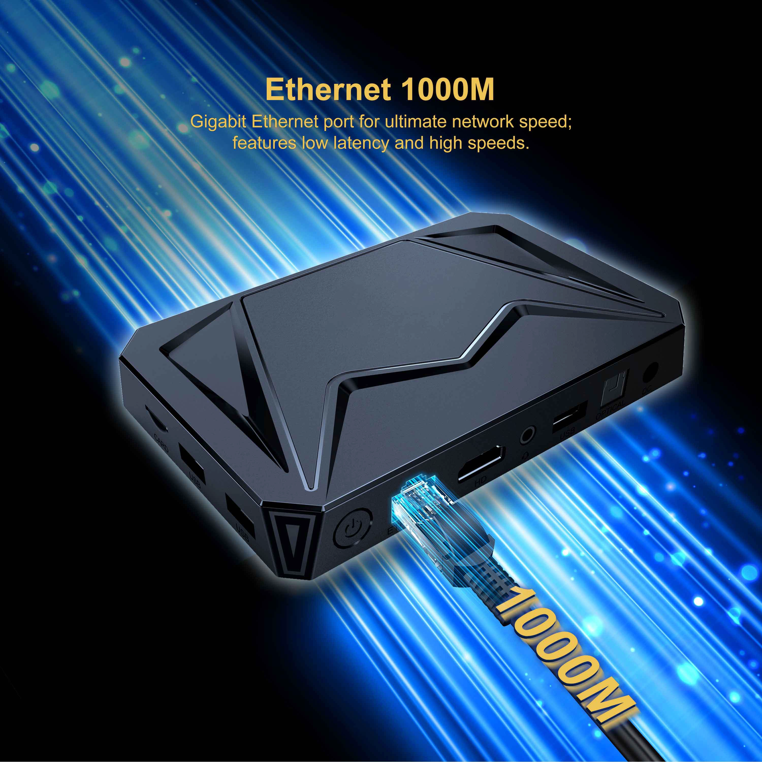 Powerful Octa Core OTT TV Box with Android 14, 4GB RAM, and 32GB Storage 