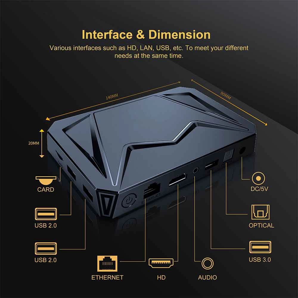 Powerful Octa Core OTT TV Box with Android 14, 4GB RAM, and 32GB Storage 