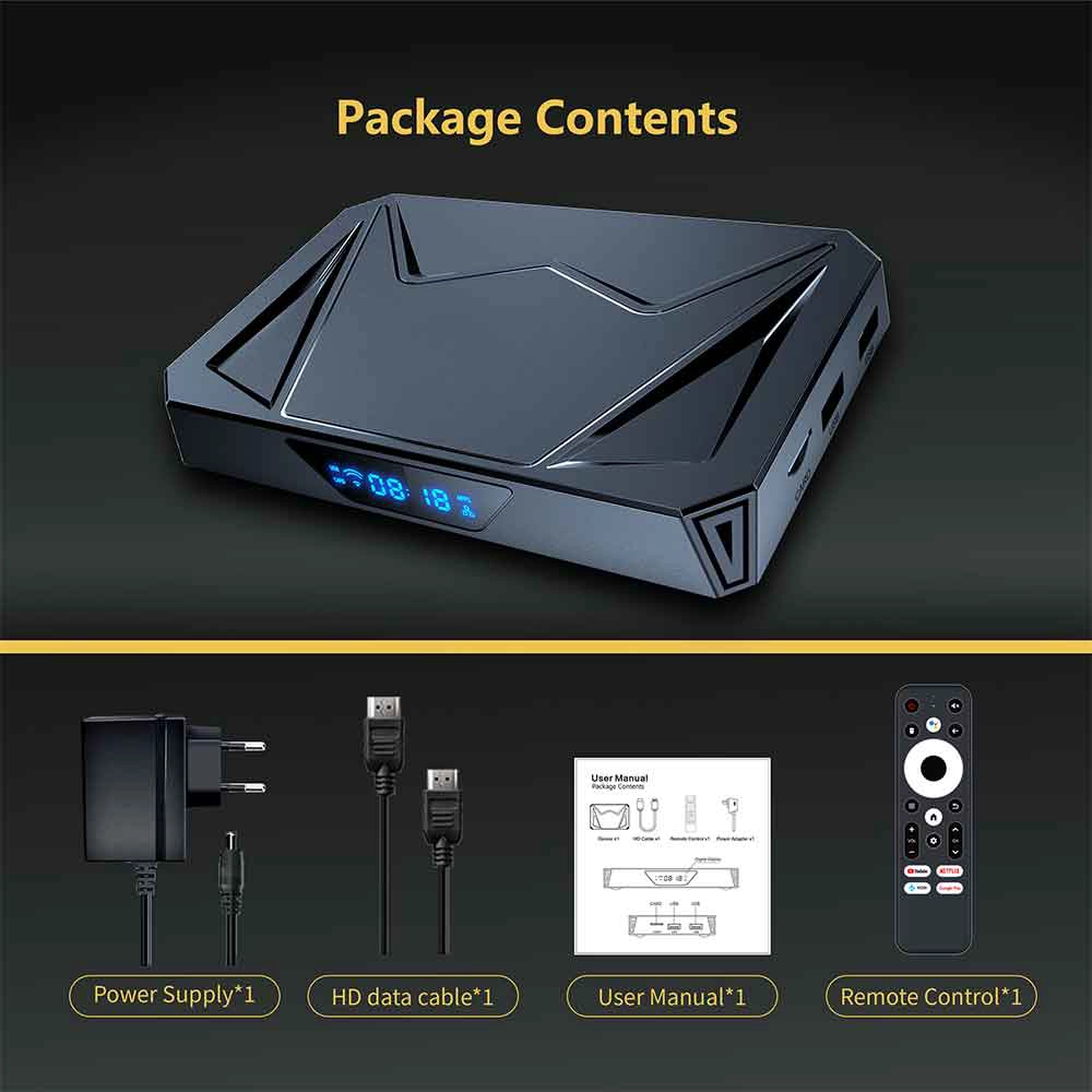 Powerful Octa Core OTT TV Box with Android 14, 4GB RAM, and 32GB Storage 