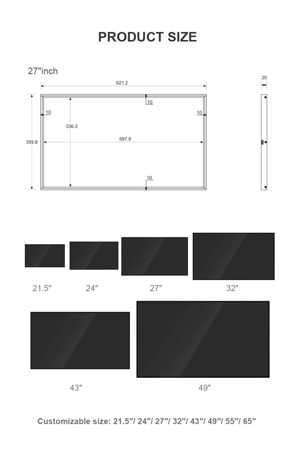 27-Inch Indoor Ultra-Thin Digital Signage Advertising Screen