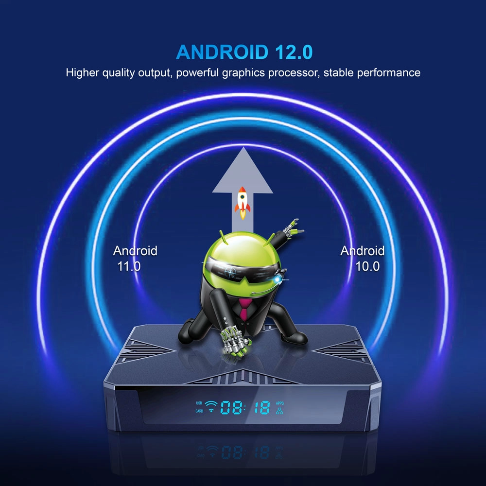 Allwinner H618 Quad Core Android 12 Set Top Box Support WiFi 6 H.265 4K Ultra HD HEVC