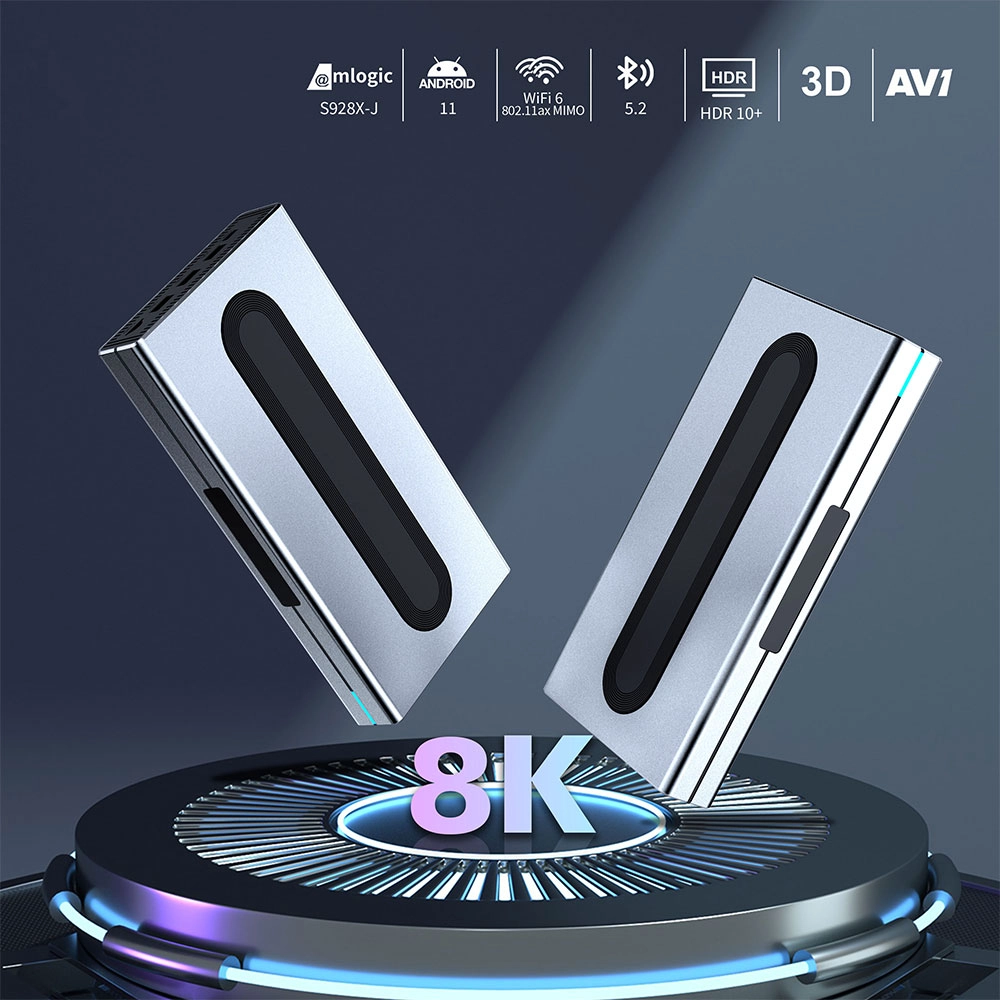 Ultra HD Internet TV Box with 8K Ultra-HD Android 11 8G RAM 7-in-1 Multi-Screen And Efficient Fan Cooling