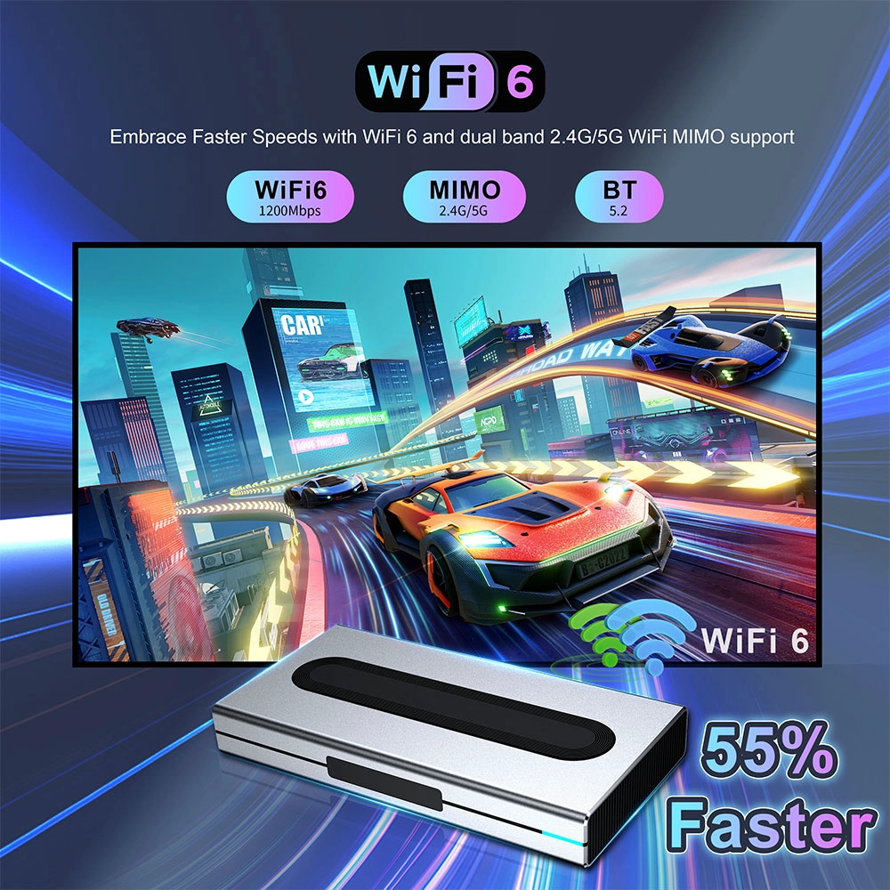 Ultra HD Internet TV Box with 8K Ultra-HD Android 11 8G RAM 7-in-1 Multi-Screen And Efficient Fan Cooling
