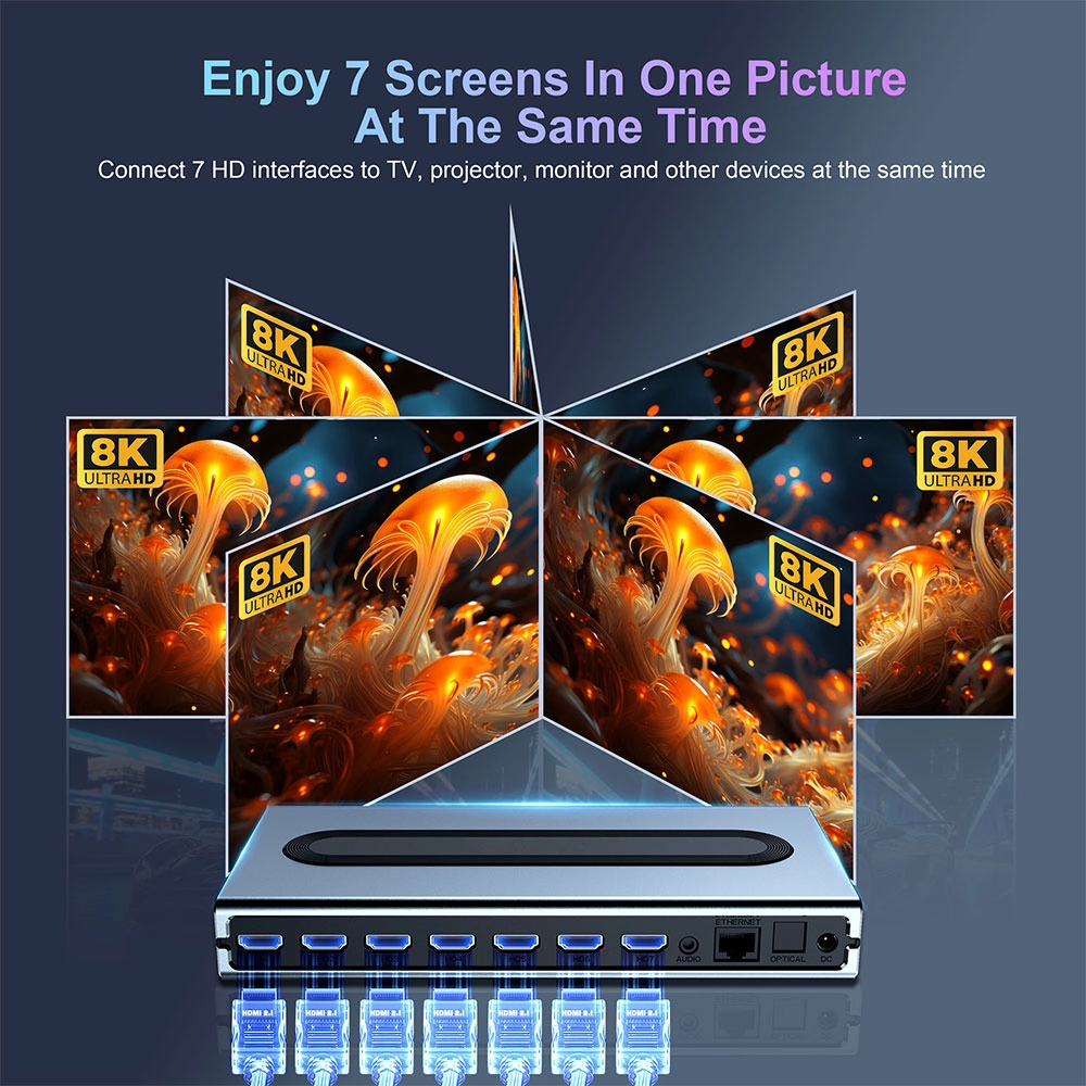 Ultra HD Internet TV Box with 8K Ultra-HD Android 11 8G RAM 7-in-1 Multi-Screen And Efficient Fan Cooling