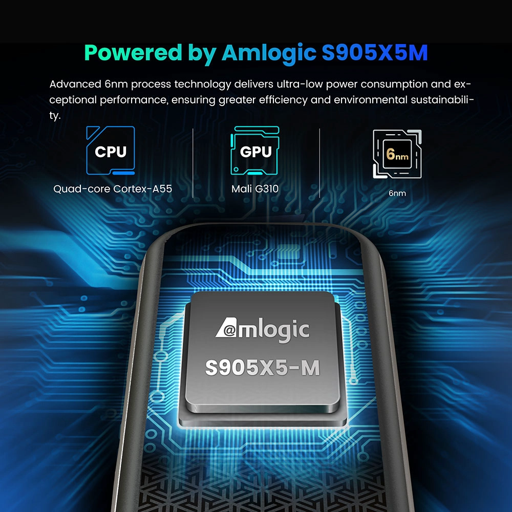 OTT TV Box with Amlogic S905X5M Quad Core AI-SR
