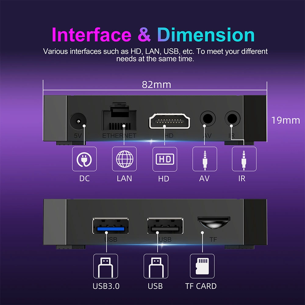 Smart TV Box Android 14 | RK3518 Quad-Core | 4K Ultra HD | WiFi 6 | Google TV OS