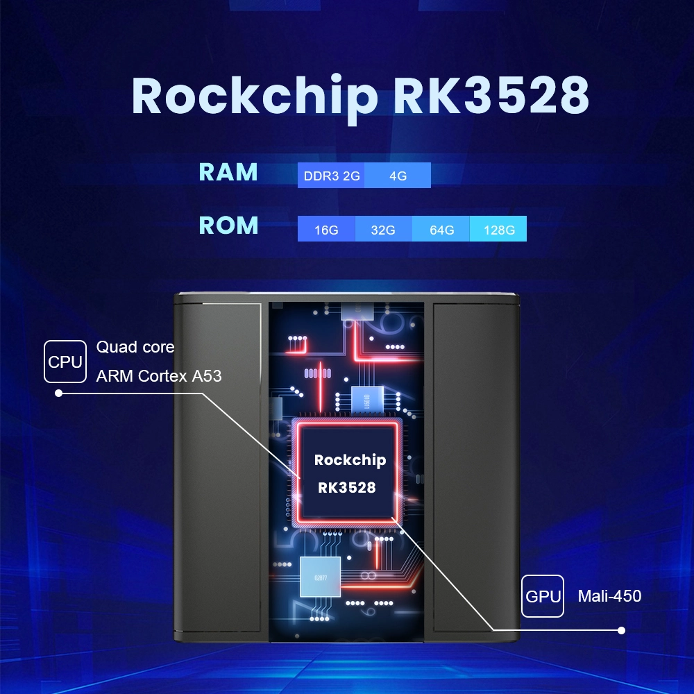 Rockchip RK3528 Quad Core 4K Linux TV Box Ubuntu Debian System Armbian Openclaw