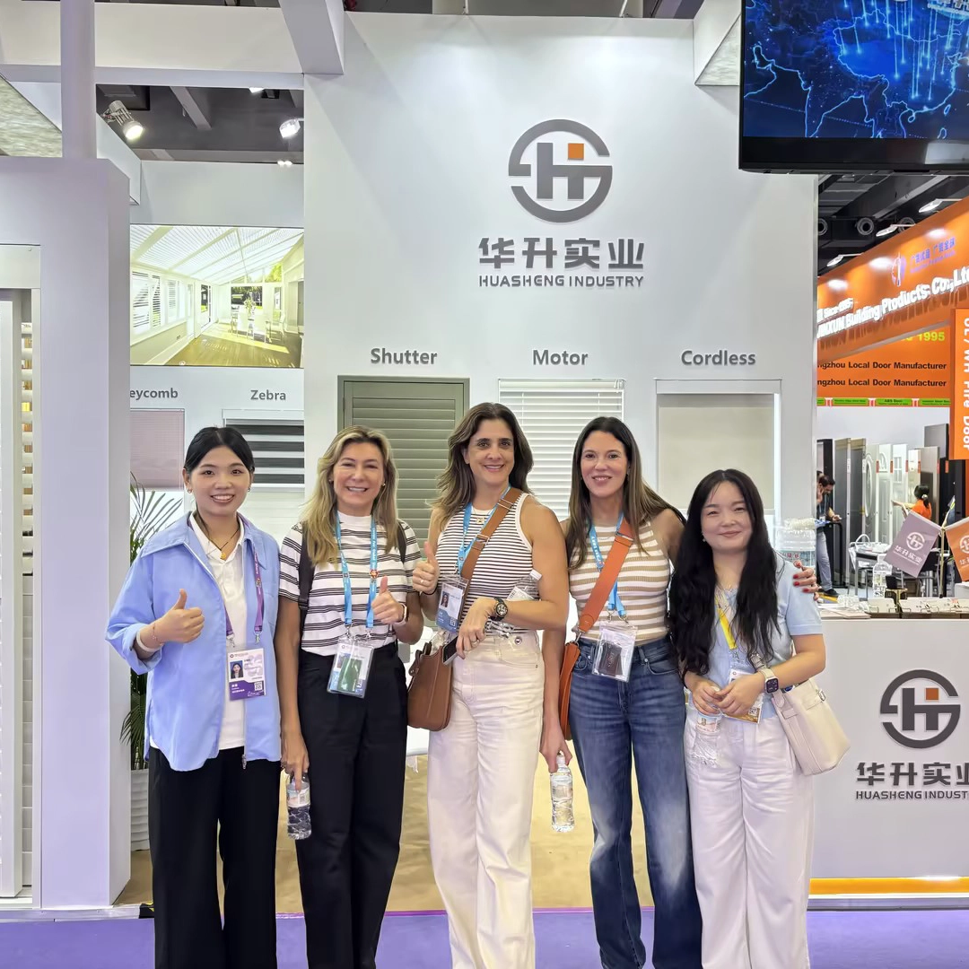 Canton Fair Phase II 2026 — Huasheng Showcases Shutters, Motorized & Cordless Blinds