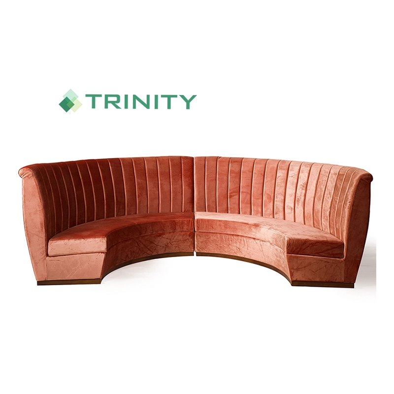 Custom Made Restaurant Club Half Round Shape Booth Sofa